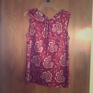 Talbots Tops - Talbots Silky Red Floral Tank Talbots Tops - Talbots Silky Red Floral Tank